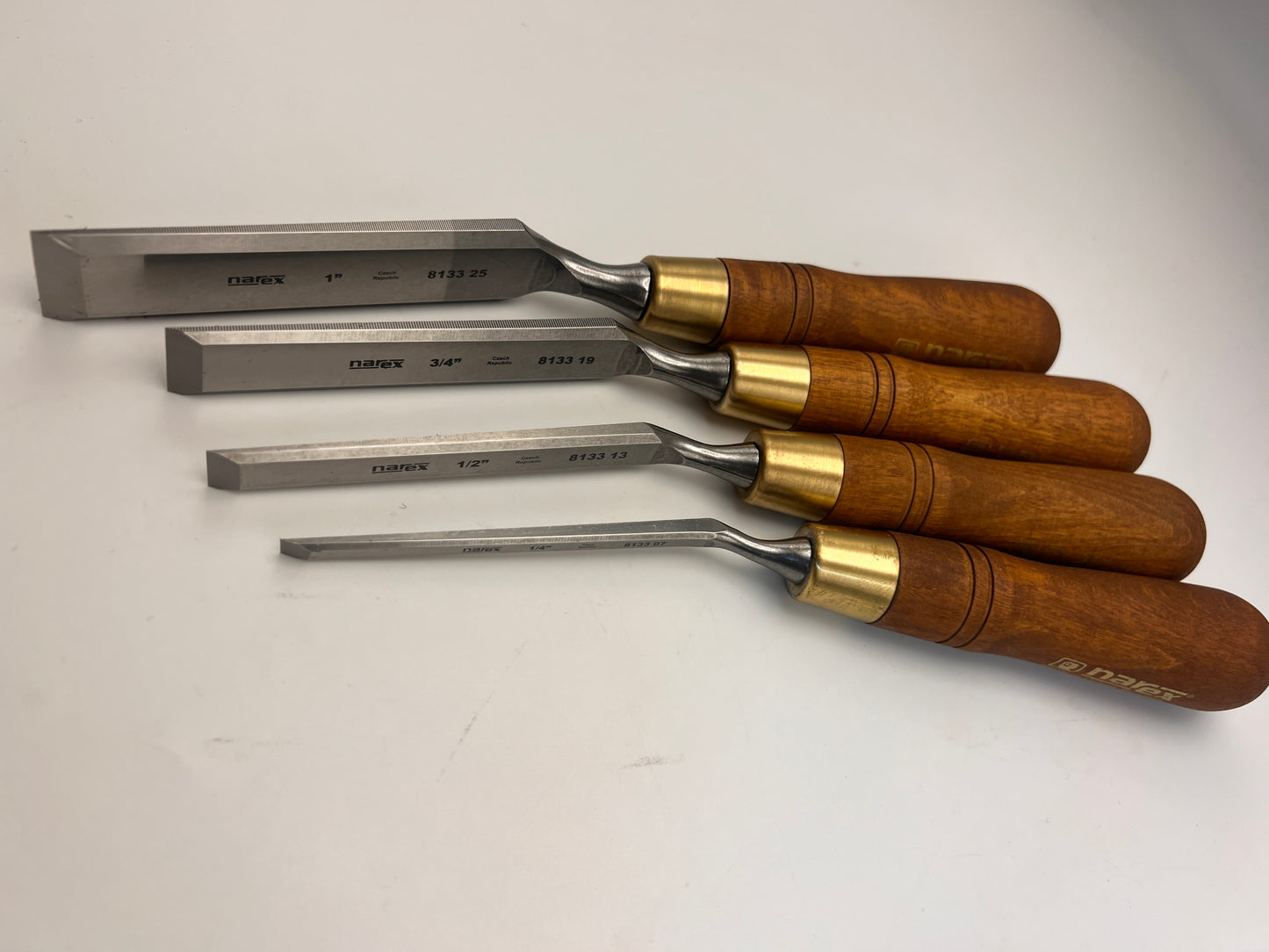 Narex Cranked-Neck Paring Chisel - Set of 4