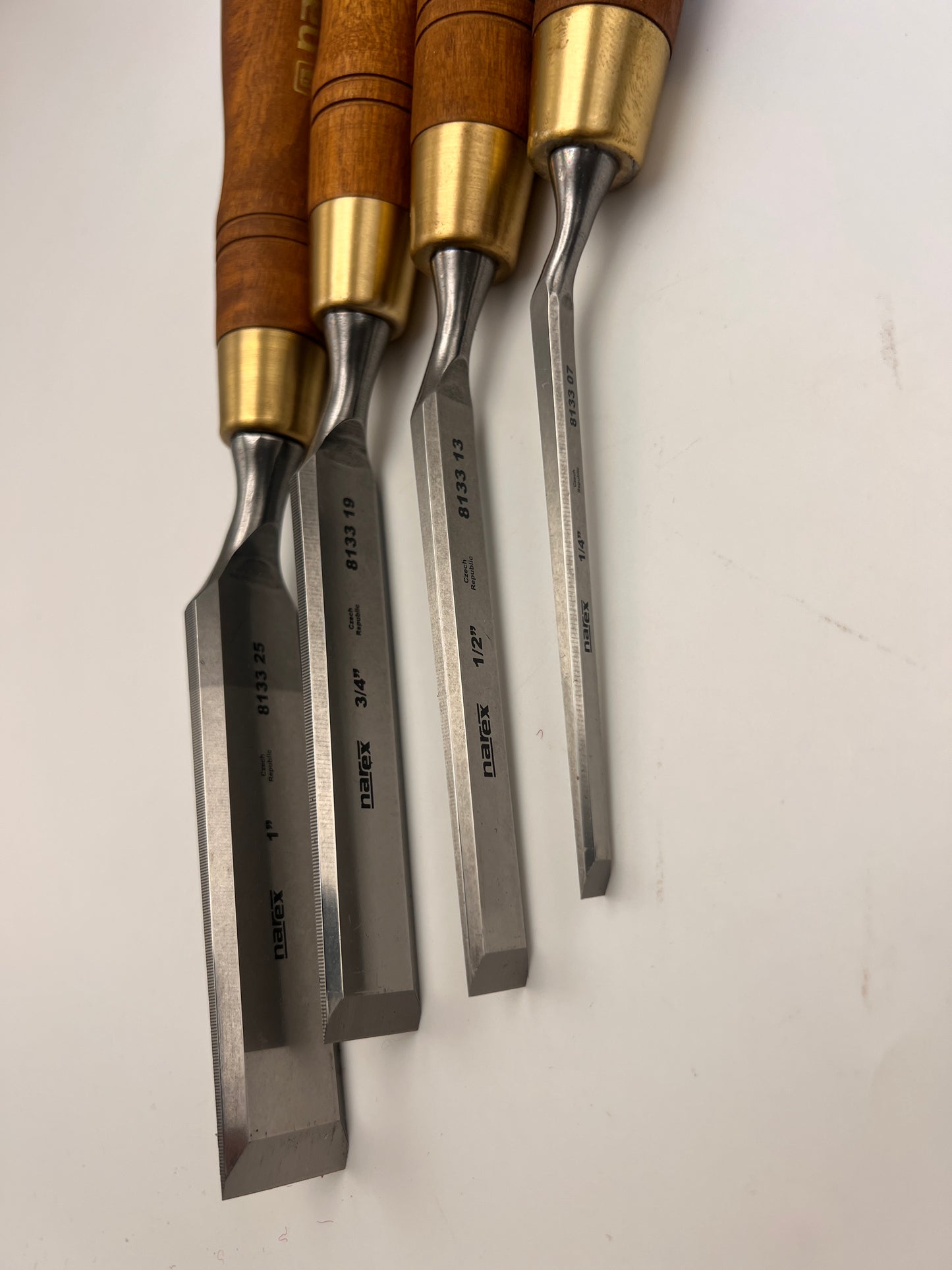 Narex Cranked-Neck Paring Chisel - Set of 4