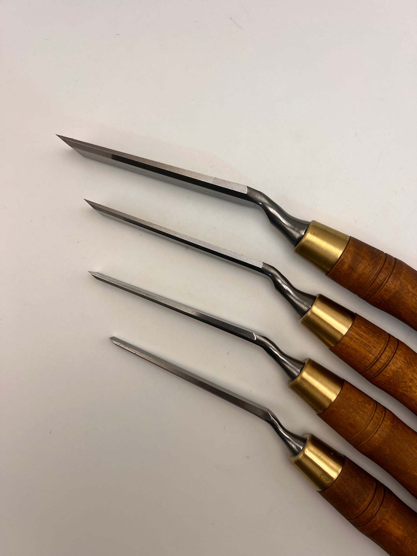Narex Cranked-Neck Paring Chisel - Set of 4