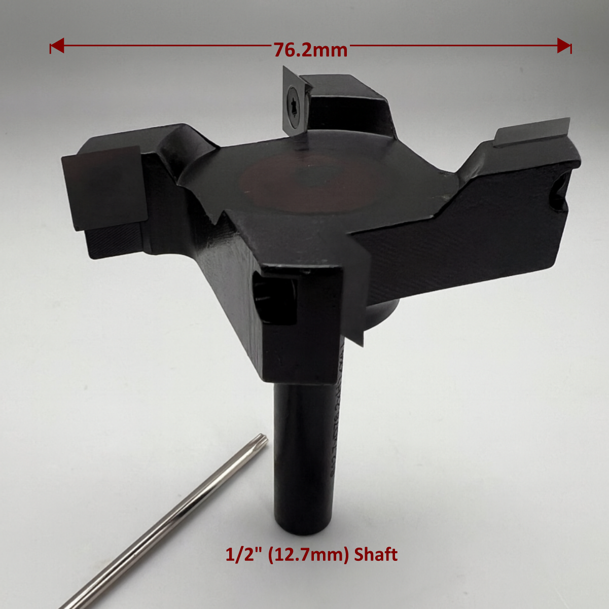 Carbide Insert 1/2” Router Surfacing Bit - 76.2mm width