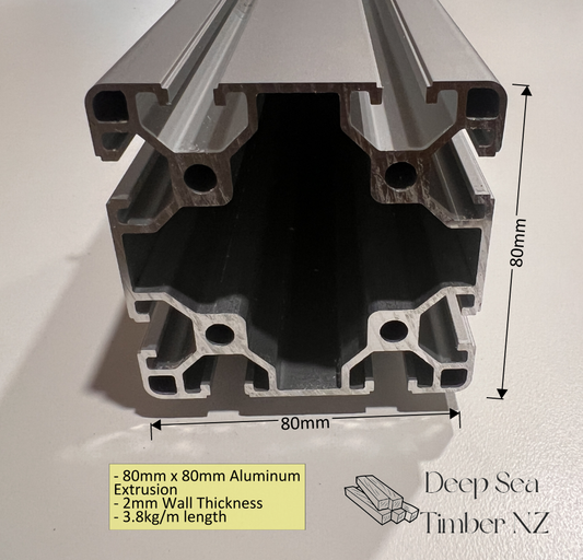 8080 Aluminum Extrusion - T Slot  (Price per meter)