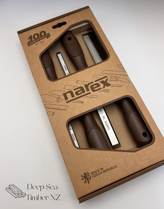Narex Plast Line Profi Bevel Edge Chisel Set of 4