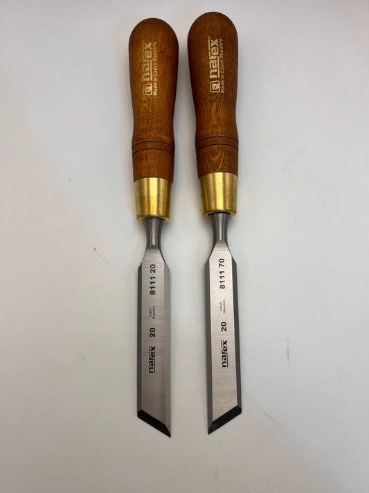 Narex Premium Left & Right Skew Chisel - 20mm - Set of 2