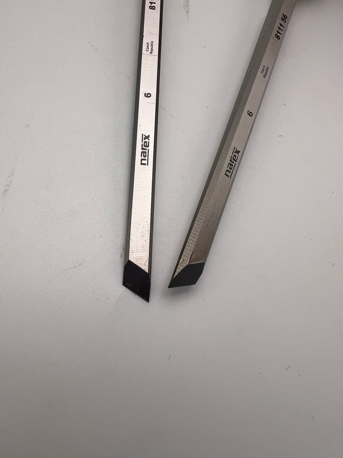 Narex Premium Left & Right Skew Chisel - 6mm - Set of 2