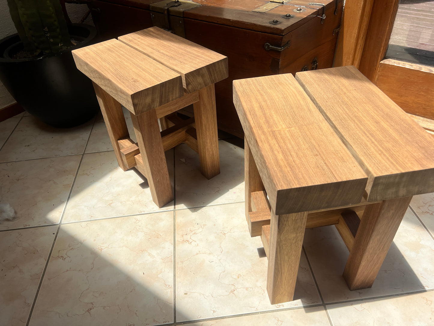 Handcrafted Solid Stool - NZ Made