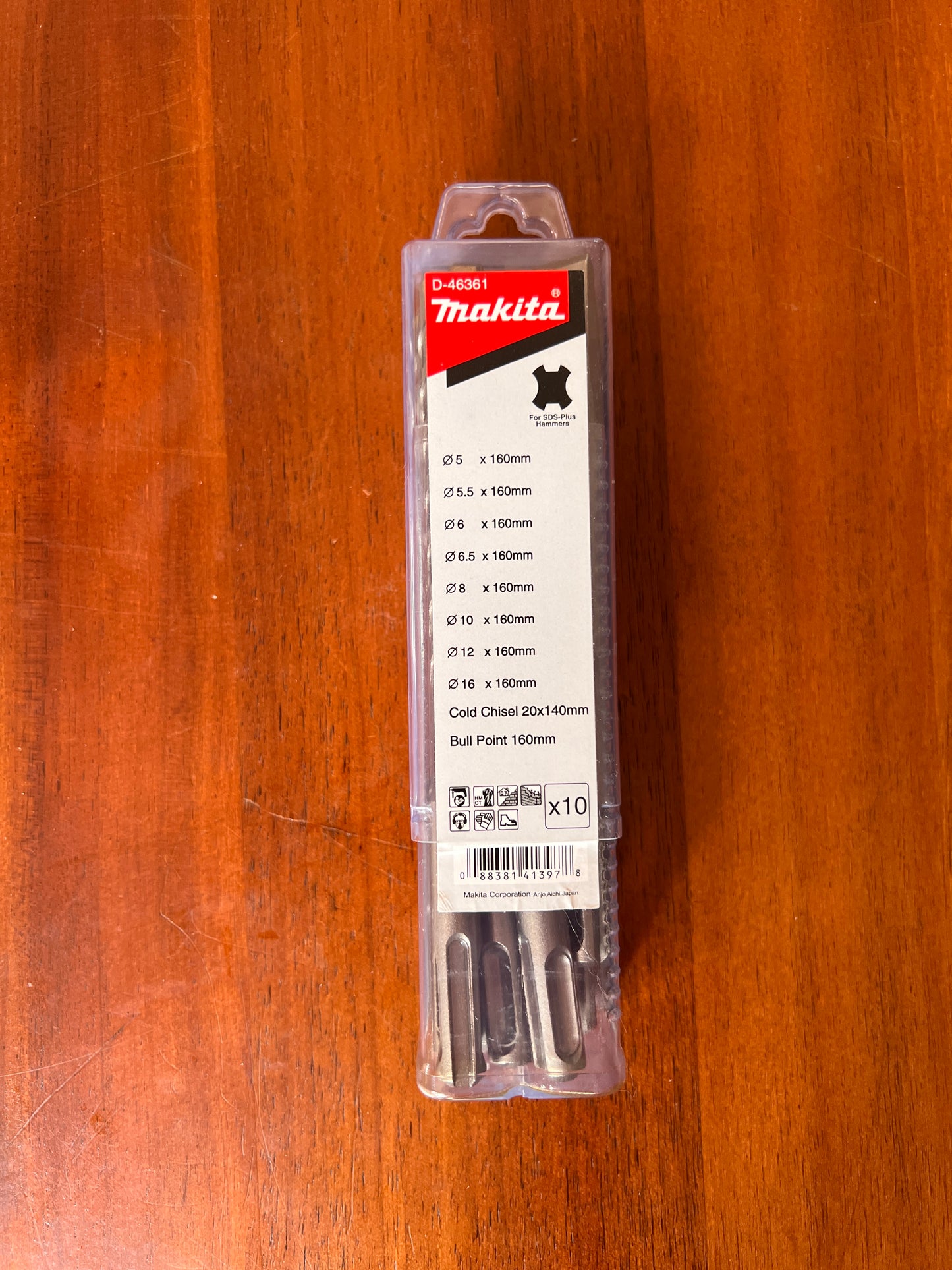 Makita 10pc Masonry Drill Bit Set