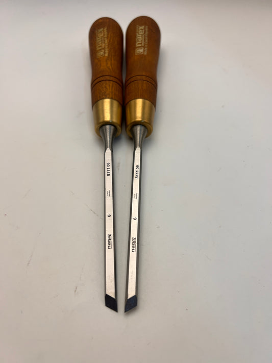 Narex Premium Left & Right Skew Chisel - 6mm - Set of 2