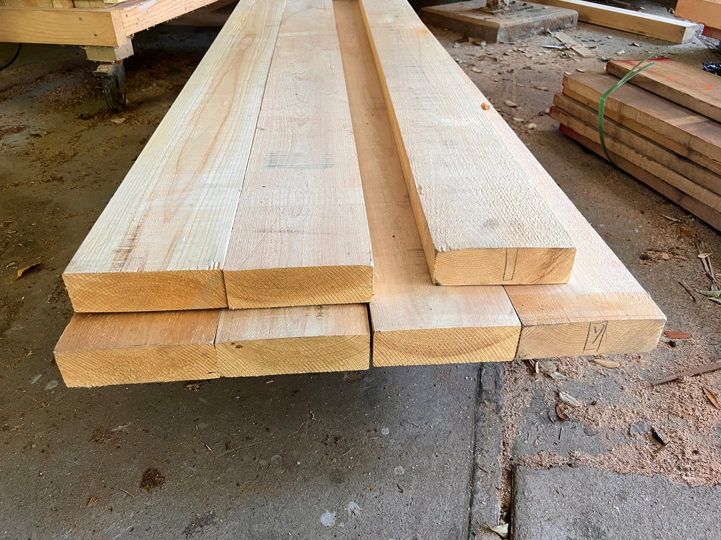 Japanese Hinoki Beams - Premium - 155mm x 50mm x 2200mm - Rough Sawn - 0.12m3