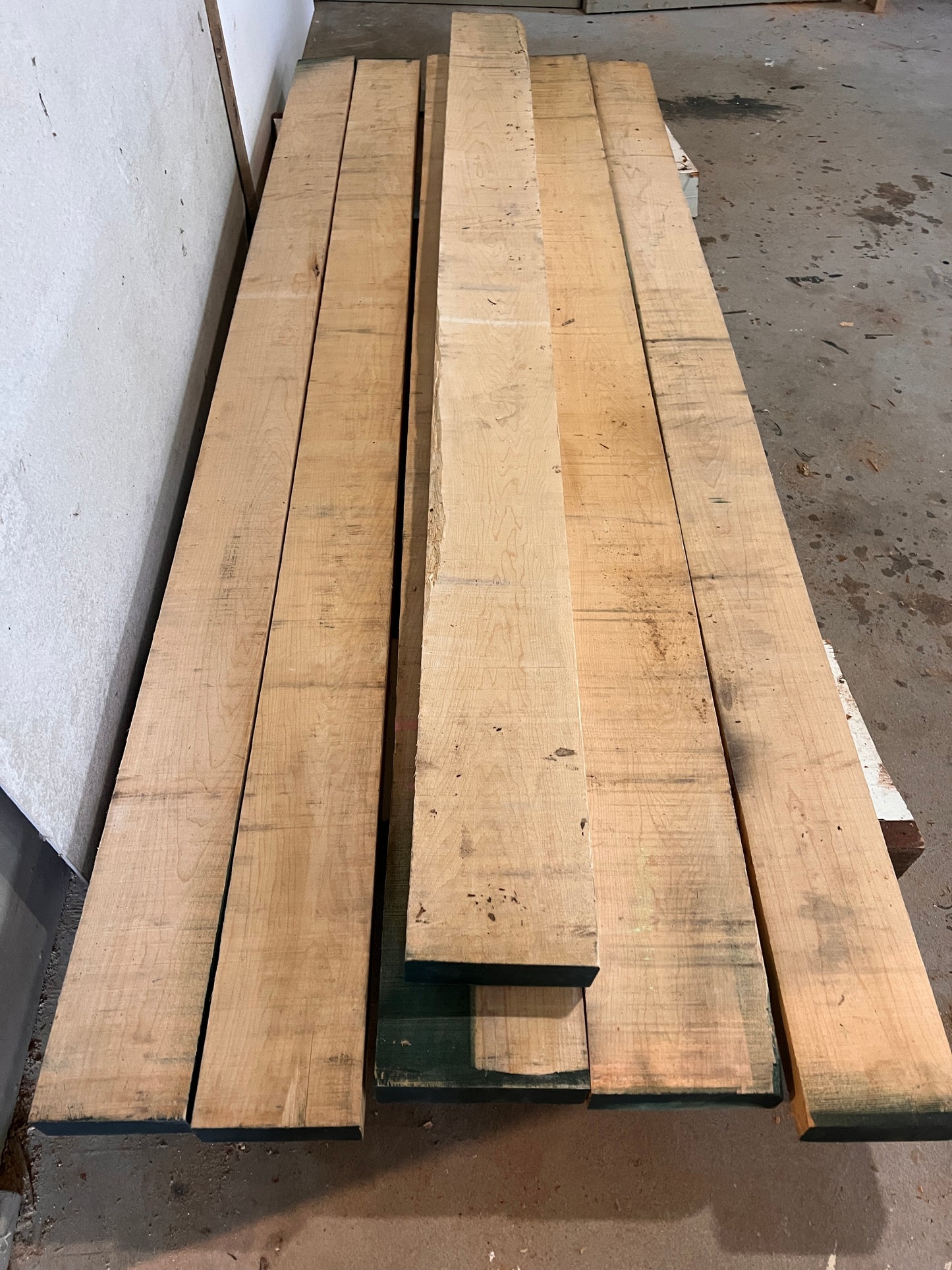 American Hard Maple - Premium Rough Sawn Beams 0.1m3