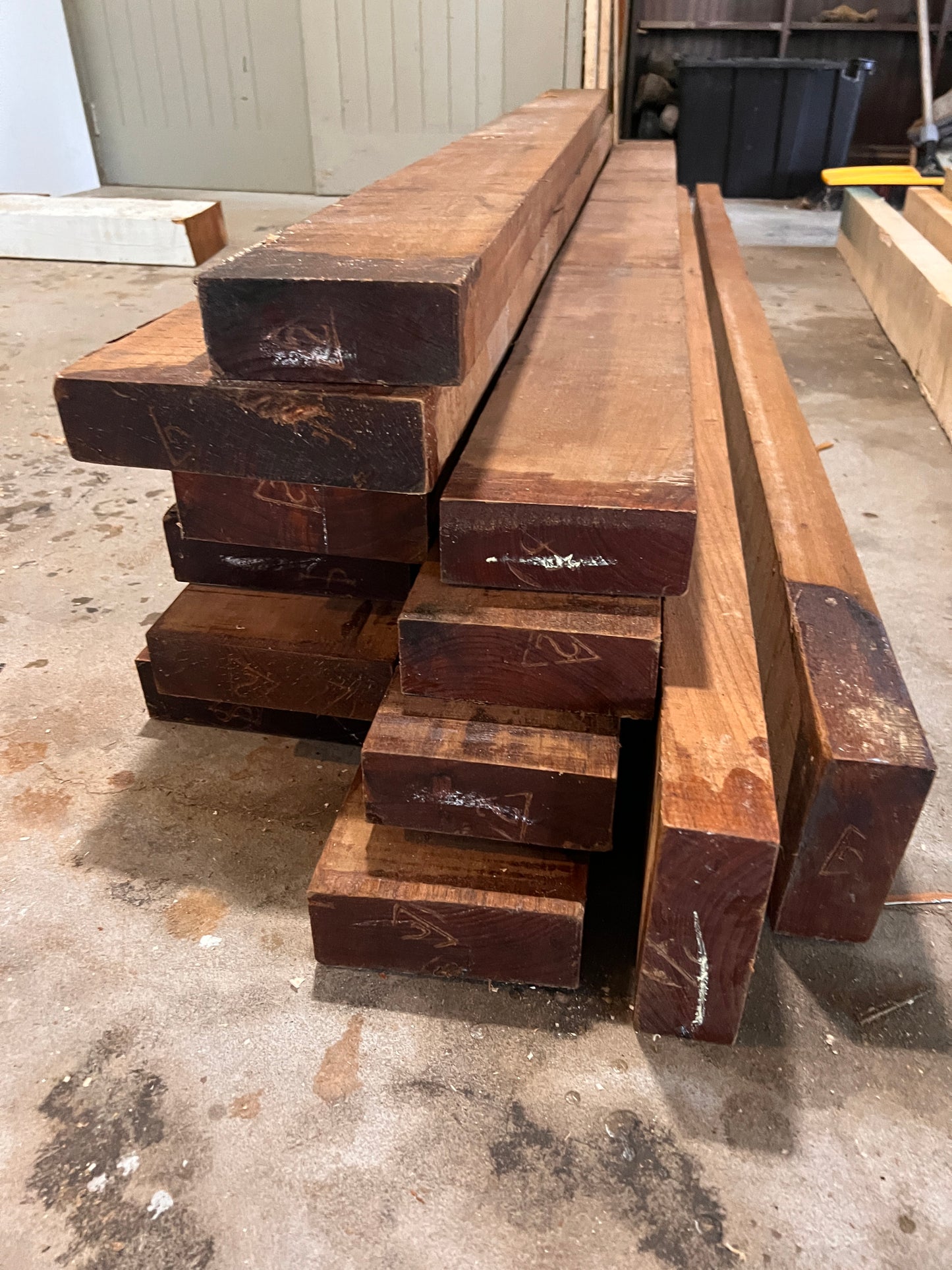 Burmese Teak - Premium Rough Sawn Beams 0.2m3