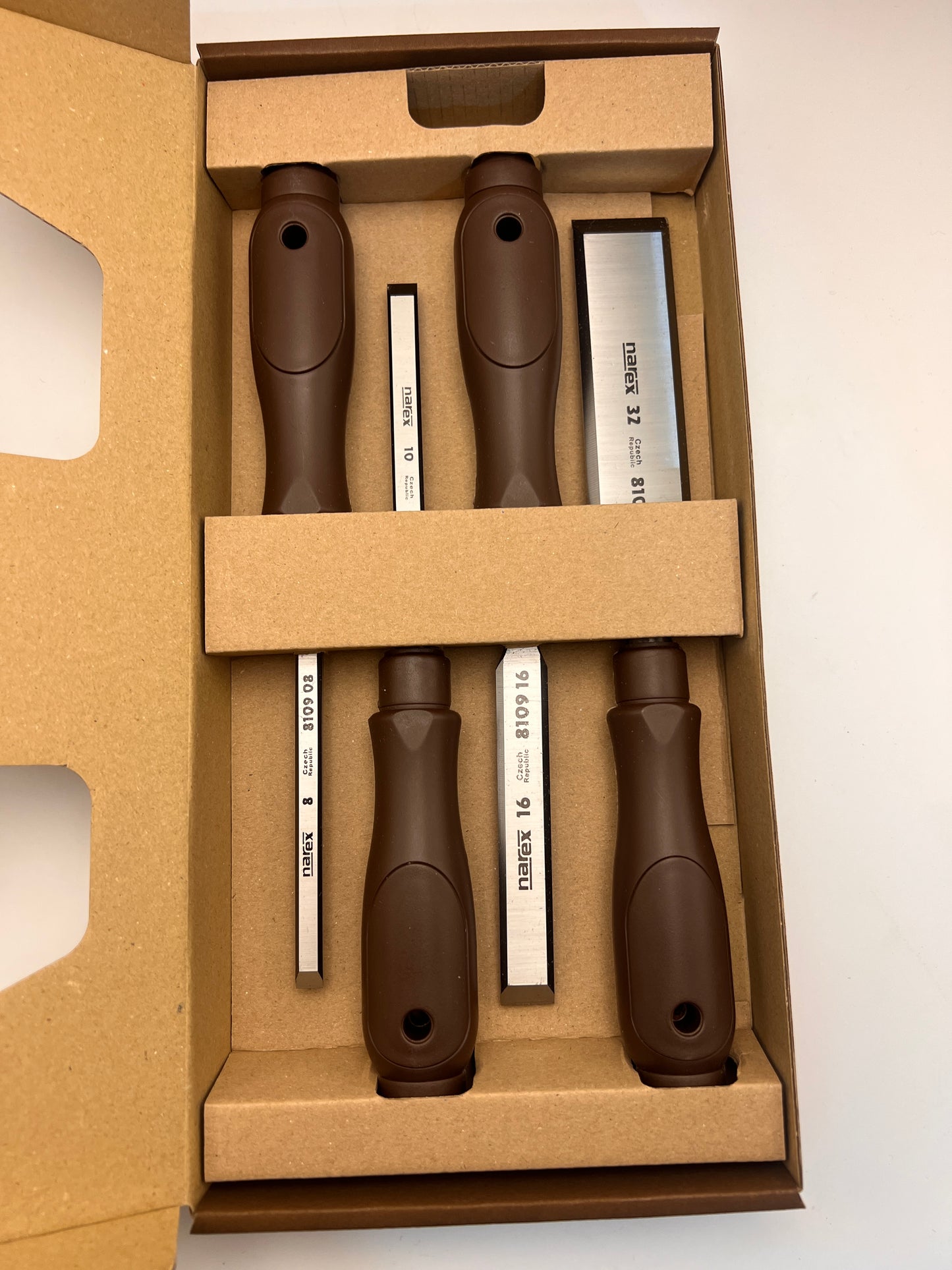 Narex Plast Line Profi Bevel Edge Chisel Set of 4