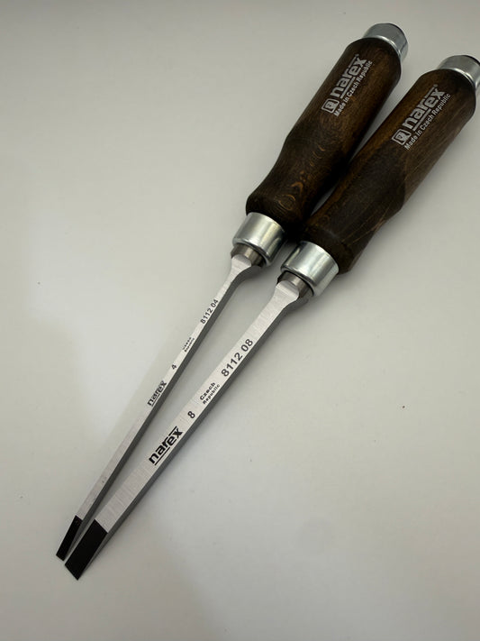 Narex Premium Mortise Chisels - Set of 2 - 4mm, 8mm