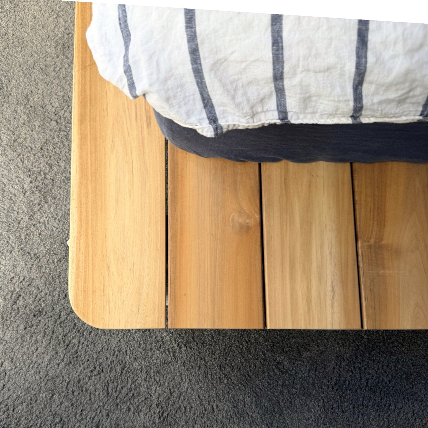 Schist & Timber Platform Bed
