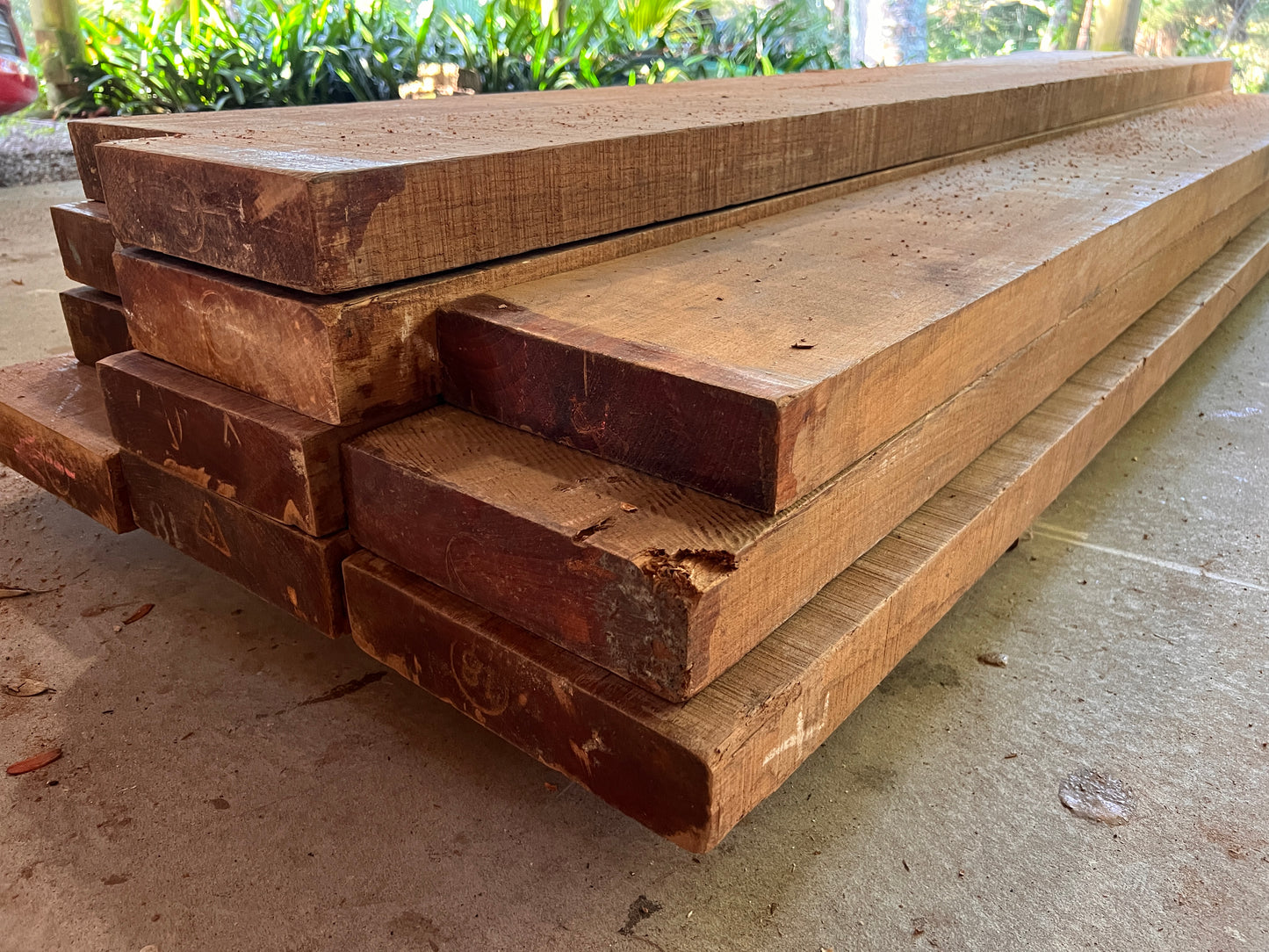 Burmese Teak - FEQ / Grade A - Rough Sawn Beams 210 x 55mm - Price per m