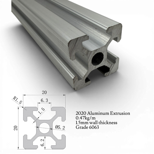 2020 Aluminum Extrusion - T Slot
