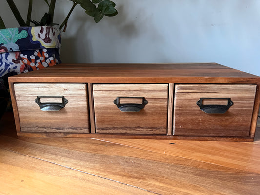 Library / Catalogue Drawer Unit - Handcrafted in NZ - Teak Wood