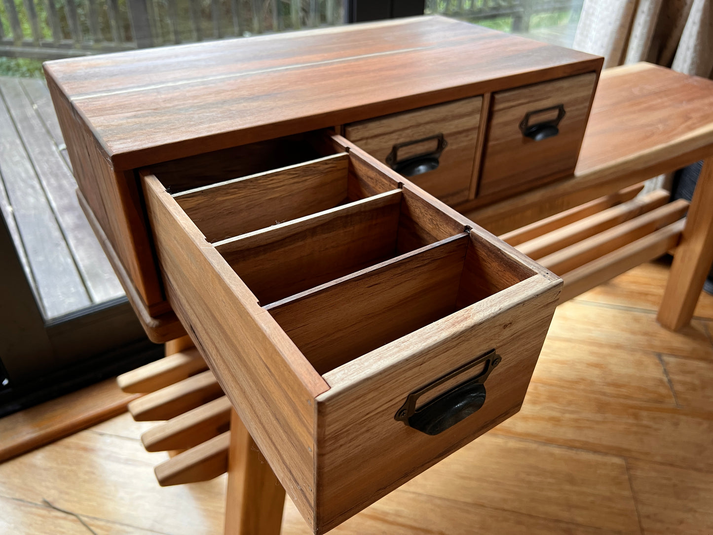 Library / Catalogue Drawer Unit - Handcrafted in NZ - Teak Wood