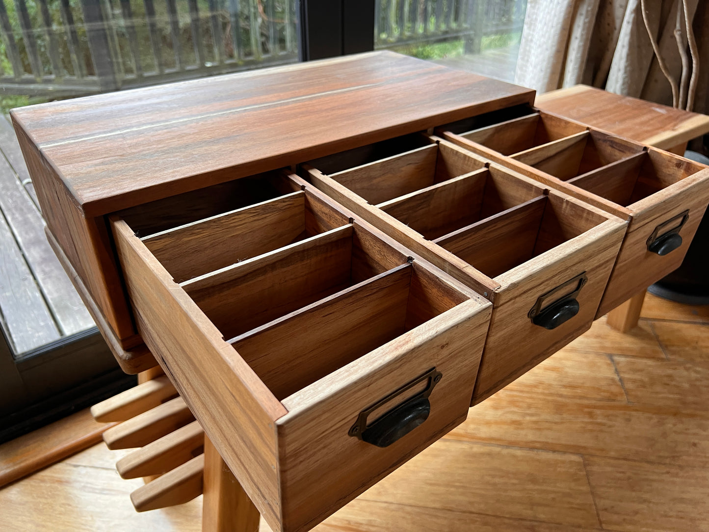 Library / Catalogue Drawer Unit - Handcrafted in NZ - Teak Wood