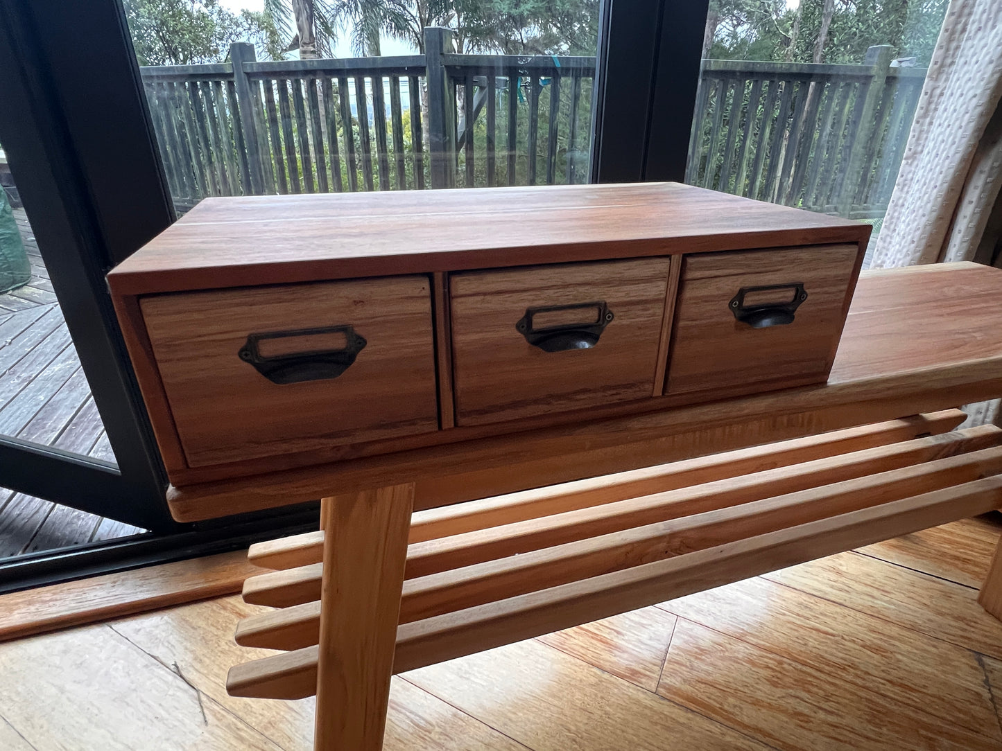 Library / Catalogue Drawer Unit - Handcrafted in NZ - Teak Wood