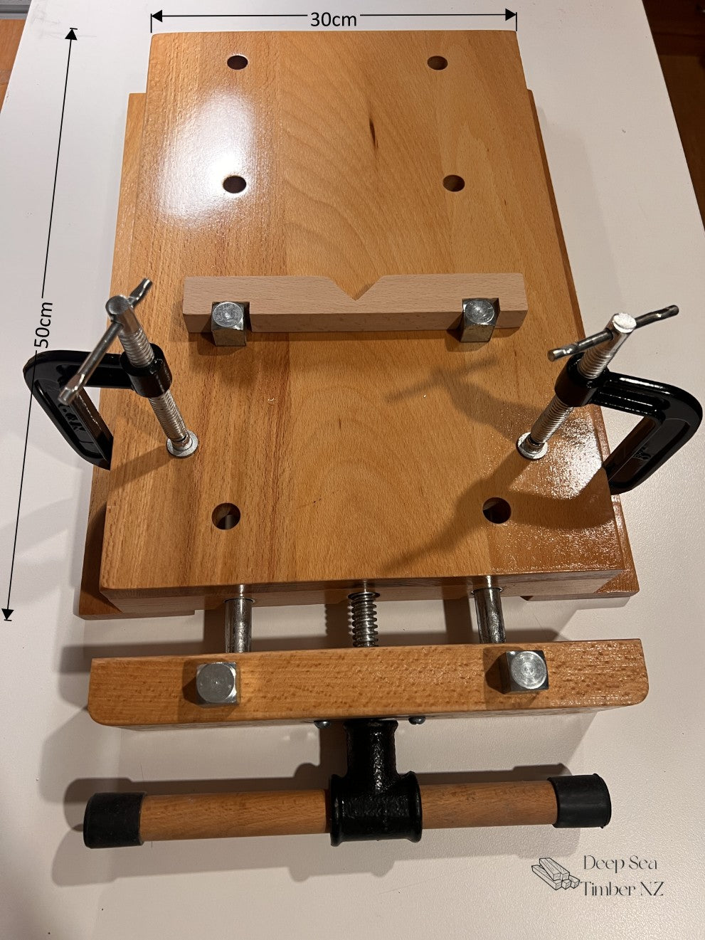 Mini Work Bench Clamp Station + Accessories - Beechwood